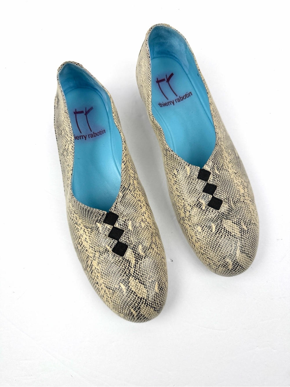 Thierry Rabotin Italy Grace Slip-On Flats Snake Print Leather 38,5 US 7,5